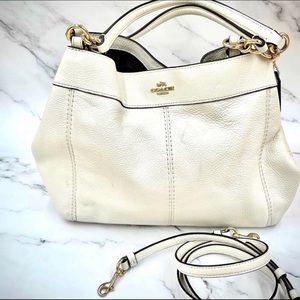 COPY - Coach Pebble Leather Winter White Purse Like New